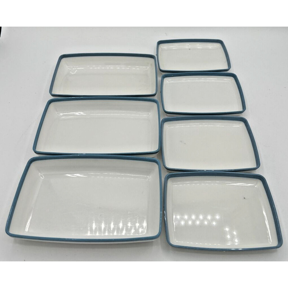 Vintage Delta Airlines Plastic Trays 4 6"x4" and 4 4.67" x 3.5" SKU U192